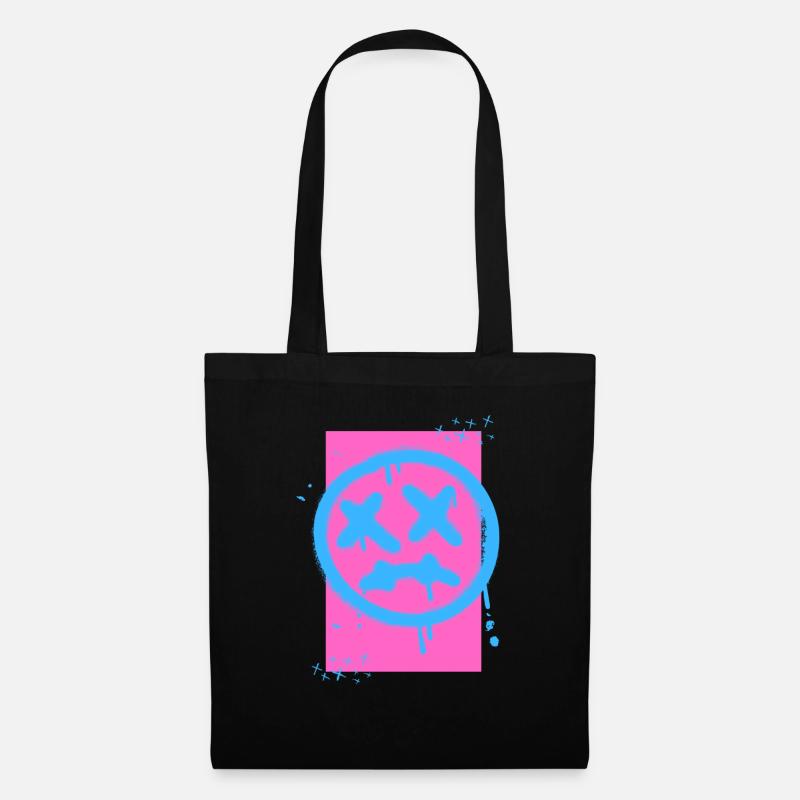Graffiti Emoji Pink - Stoffbeutel - Schwarz