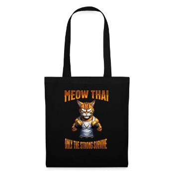 Mixed Martial Arts I Muay Thai Cat I Meow Thai I - Tote Bag - black - Front