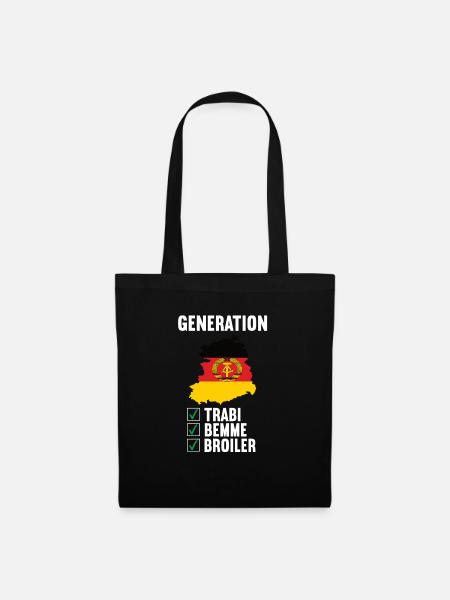 Generation Trabbi Bemme Broiler DDR Ddr-fernsehen - Stoffbeutel - Schwarz