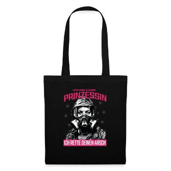 Firefighter Princess T-Shirt - Tote Bag - black - Front