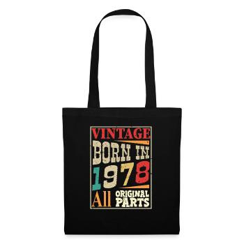 Vintage born in 1978 - Original parts - Sac en tissu - noir - Devant