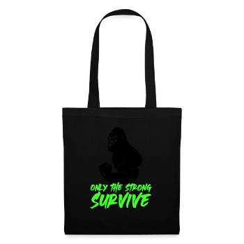 Gorille fort - Sac en tissu - noir - Devant