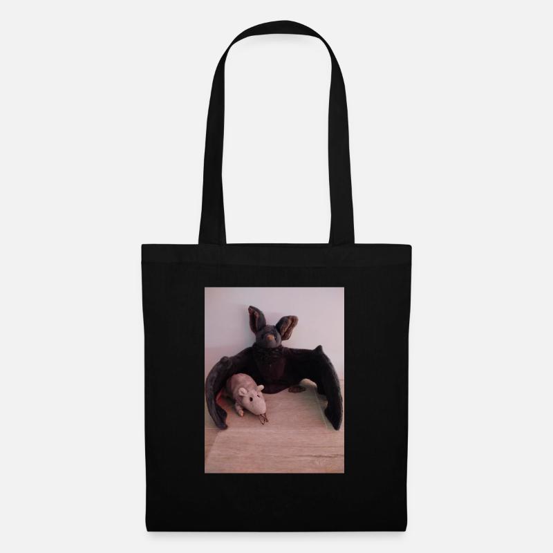 Night Wing Bat and Mouse - Tote Bag - black