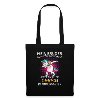 Mon frère commence l’école, maintenant c’est moi qui suis - Sac en tissu - noir - Devant