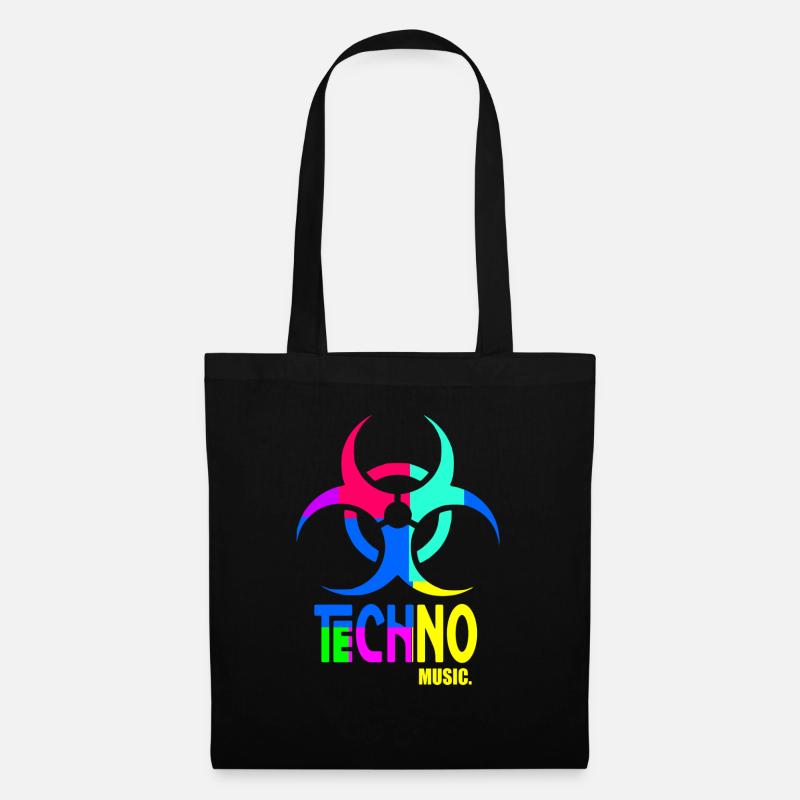 Techno-Musik - Stoffbeutel - Schwarz