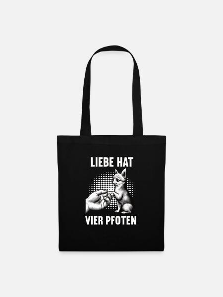 Liebe hat vier Pfoten Chihuahua Chihuahuabesitzer - Stoffbeutel - Schwarz