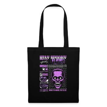 Stay Spooky Ghost White & Lilac Halloween Season - Tote Bag - black - Front