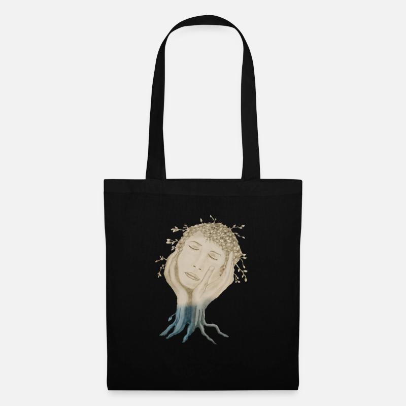 TREE FACE - Tote Bag - black