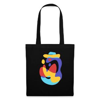 monster enjoy summer sea - vintage bold abstract - Tote Bag - black - Front