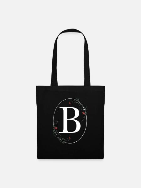 Buchstabe B - Stoffbeutel - Schwarz