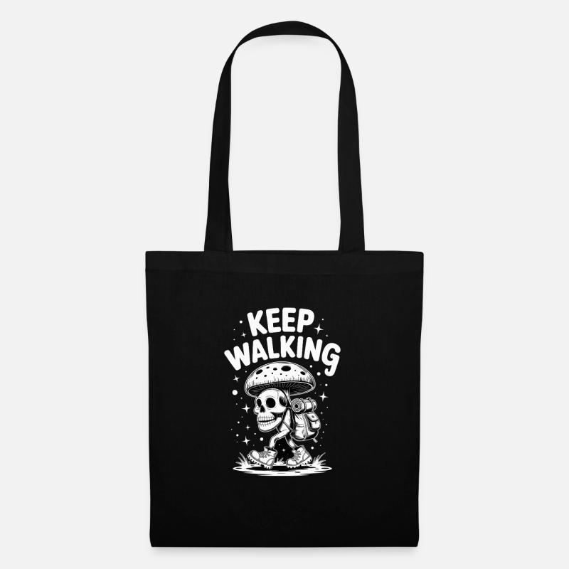 keep walking - Stoffbeutel - Schwarz