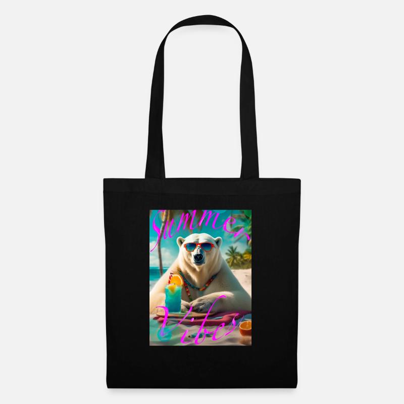 Summer vibes - Stoffbeutel - Schwarz