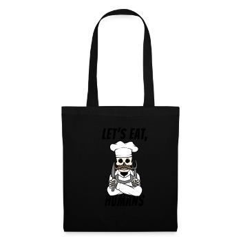Drôle effrayant BBQ Squelette Été Horreur Spooky - Sac en tissu - noir - Devant