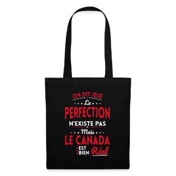 La Perfection n'existe pas le Canada est bien Réel - Sac en tissu - noir - Devant