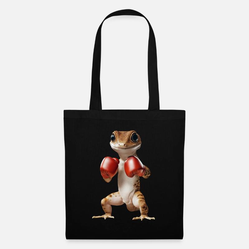 Gecko - Stoffbeutel - Schwarz