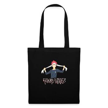 Food Wars! Shokugeki no Soma Yukihira Souma Anime - Stoffbeutel - Schwarz - Vorne