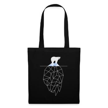 Ours polaire sur - Sac en tissu - noir - Devant