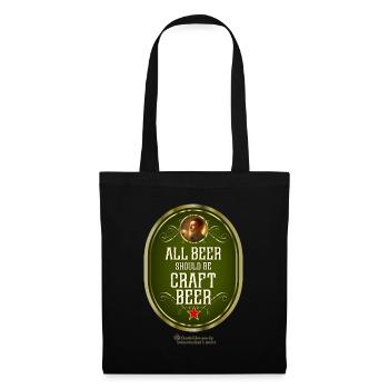 Conception de t-shirt Craft Beer avec un dicton amusant - Sac en tissu - noir - Devant