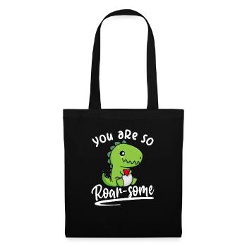 Vous êtes génial - jeu de mots Dino Roarsome Spuch - Sac en tissu - noir - Devant