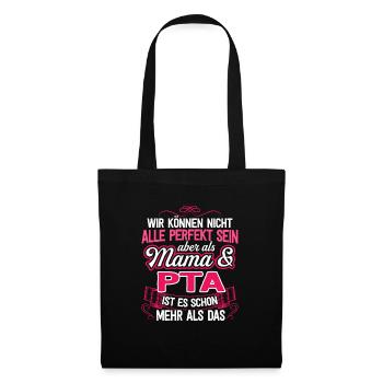PTA - Mama - Stoffbeutel - Schwarz - Vorne