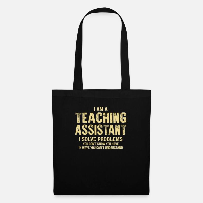 Funny Teaching Assistant Quote - Tote Bag - black
