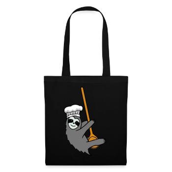 Paresseux cuisine cuisine amateur - Sac en tissu - noir - Devant