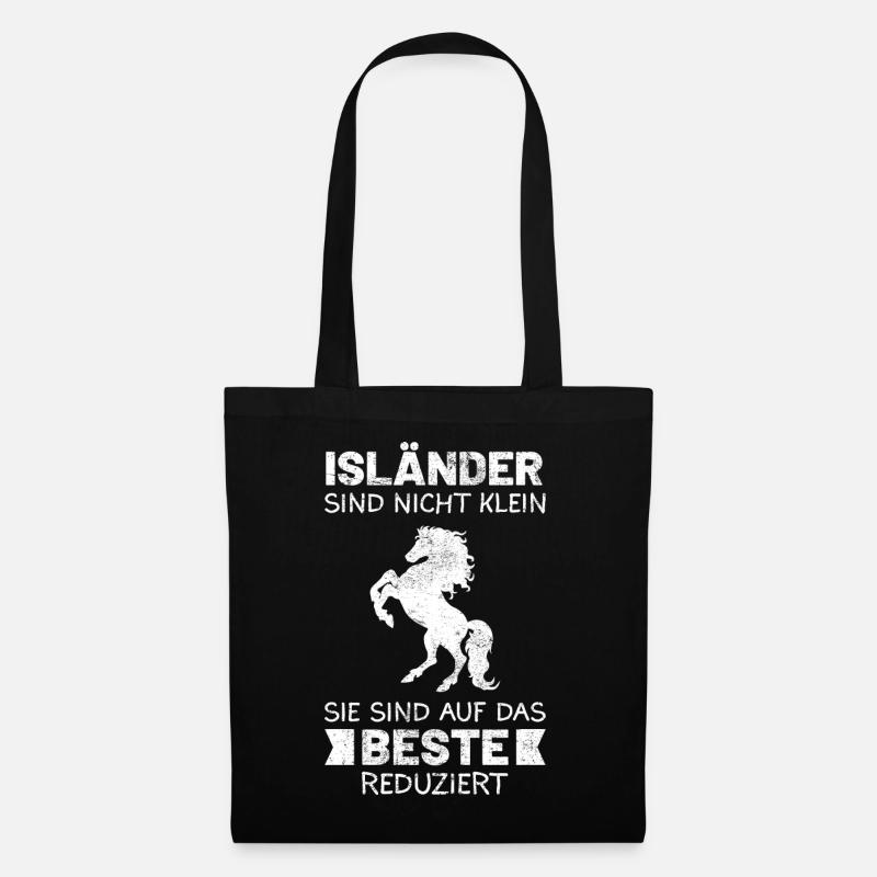 Isländer Islandpferd Pferd Pony Geschenkidee - Stoffbeutel - Schwarz