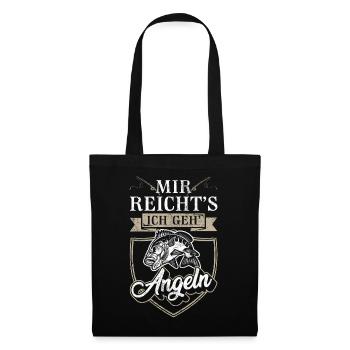 Angler | Mir reichts ich geh Angeln - Stoffbeutel - Schwarz - Vorne