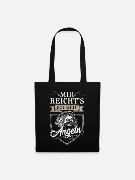 Angler | Mir reichts ich geh Angeln - Stoffbeutel - Schwarz