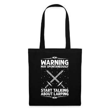 Larping for fantasy role-playing games and sword fights - Tote Bag - black - Front