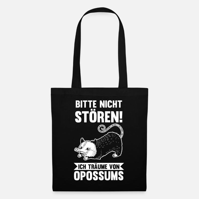 Opossum - Stoffbeutel - Schwarz