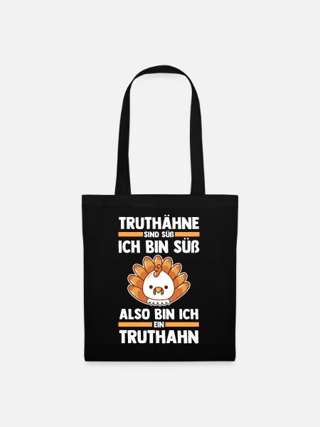 Truthuhn Truthahn - Stoffbeutel - Schwarz