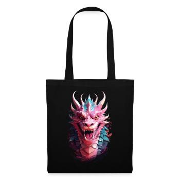 Regard sombre du dragon - Sac en tissu - noir - Devant