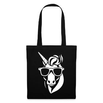 Licornes drôles portant des lunettes de soleil Licorne cool - Sac en tissu - noir - Devant