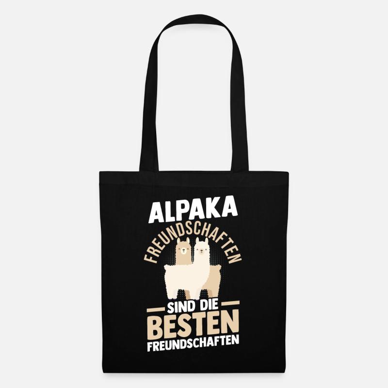 Alpaka - Stoffbeutel - Schwarz