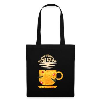 life begins after coffee e 271 - Tote Bag - black - Front