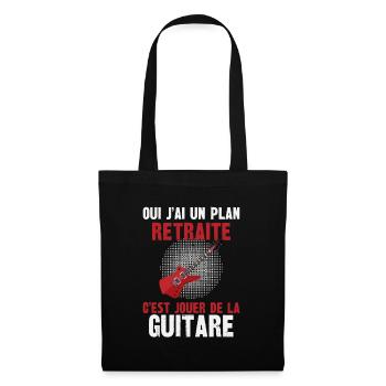 plan retraite - Sac en tissu - noir - Devant