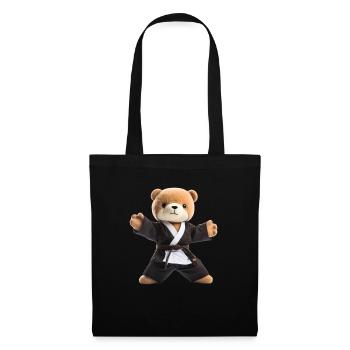 Karaté Ours - Sac en tissu - noir - Devant