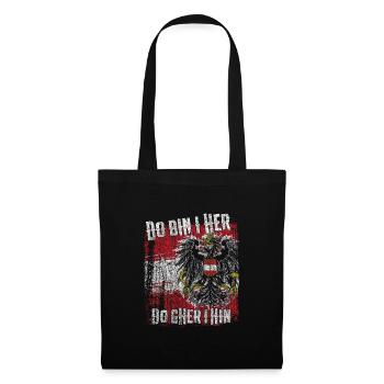 Do bin i her – Austrian pride of homeland - Tote Bag - black - Front