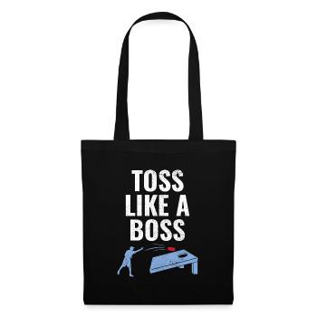 Cornhole Bean Bag Toss Outdoor Lawn Game Funny - Tote Bag - black - Front