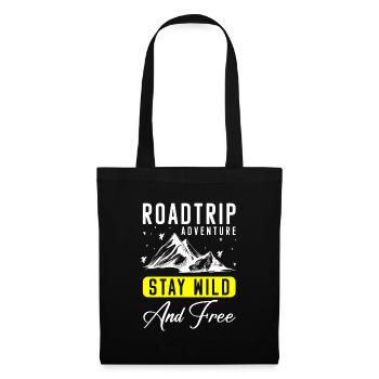 Voyage en camping de vacances - Sac en tissu - noir - Devant