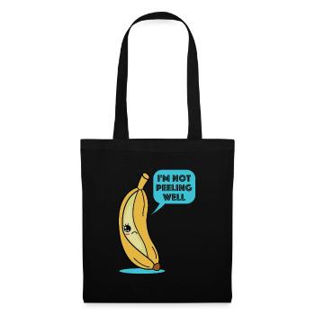 I don't peel myself well| Banana, funny sayings - Tote Bag - black - Front