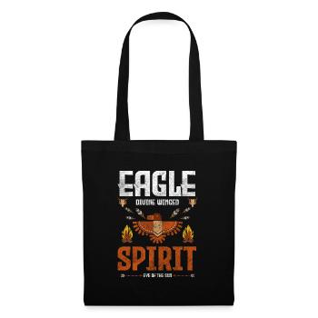 Coiffe en plumes aborigènes - Sac en tissu - noir - Devant