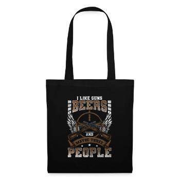 Gun Pistol Hunting Firearm - Tote Bag - black - Front