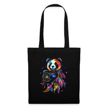 Panda with Dream Catcher - Tote Bag - black - Front
