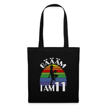 11 anniversaire des enfants de football - Sac en tissu - noir - Devant