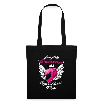 Look like a Princess ride like a Pro - Tote Bag - black - Front