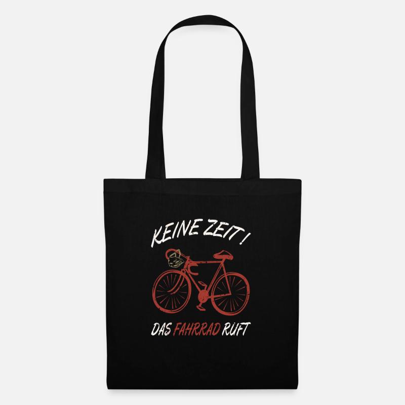 Das Fahrrad Ruft Radfahrer Geschenk - Stoffbeutel - Schwarz