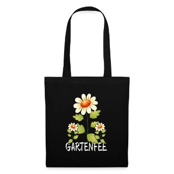 Gartenfee Garten Gärtnerin - Stoffbeutel - Schwarz - Vorne
