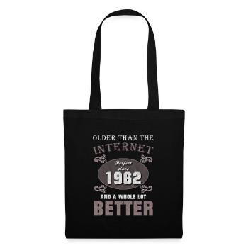 1962 Born Gift Internet Birthday Saying - Tote Bag - black - Front